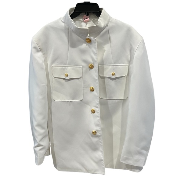 U.S. Navy Men's Service Dress White Choker Classic Fit Jacket